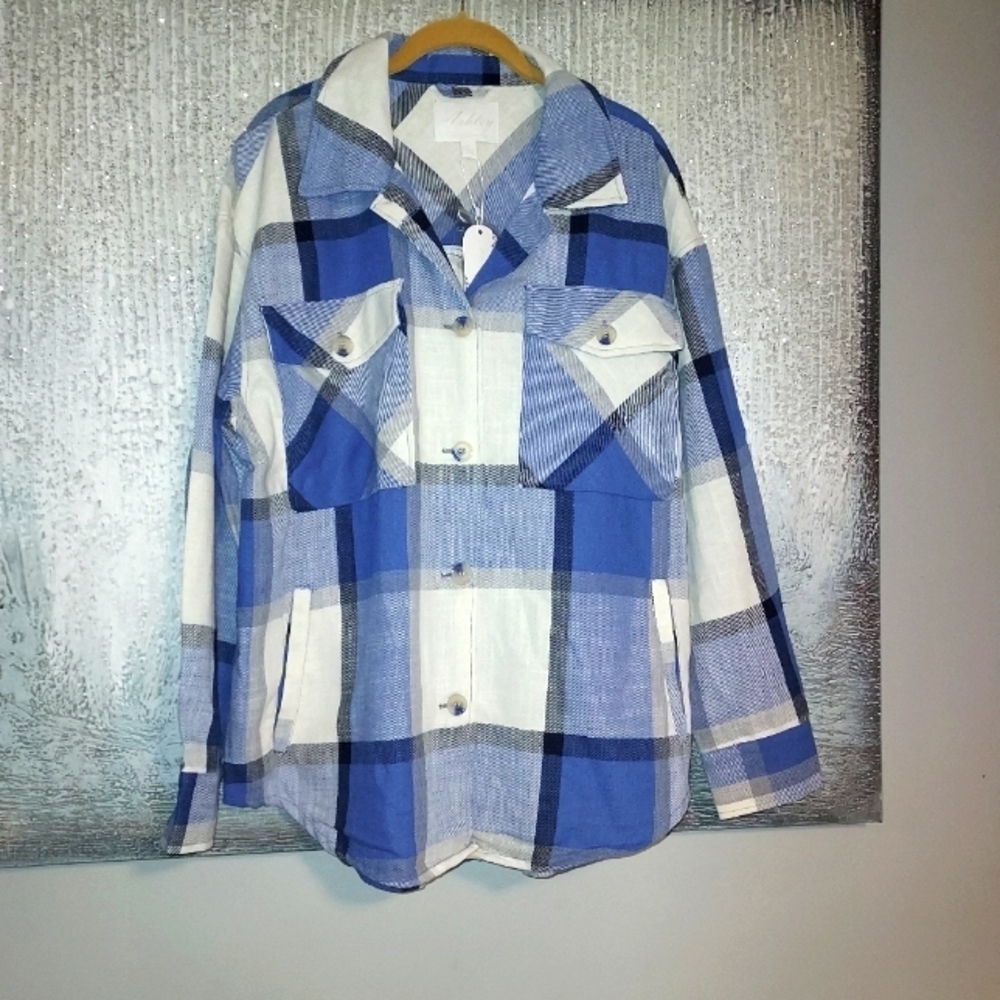 ASHLEY BY 26 INTERNATIONAL Plaid Shacket